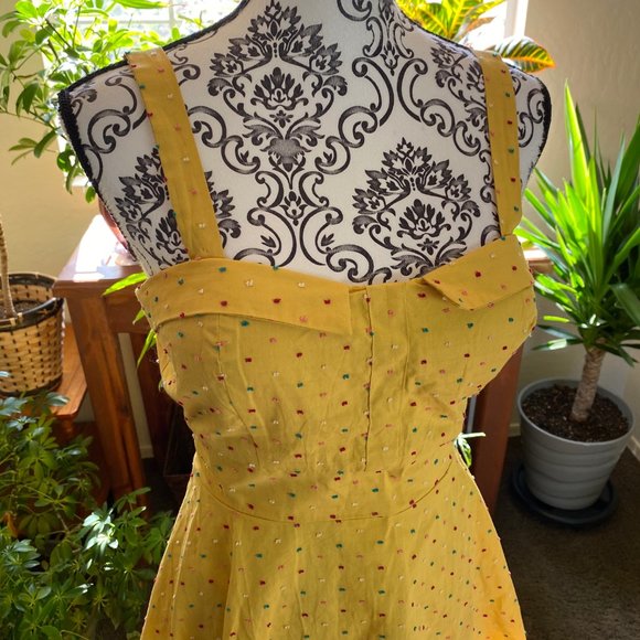 * Heart Soul Yellow Sweetheart Dress Sleeveless * - Picture 3 of 15